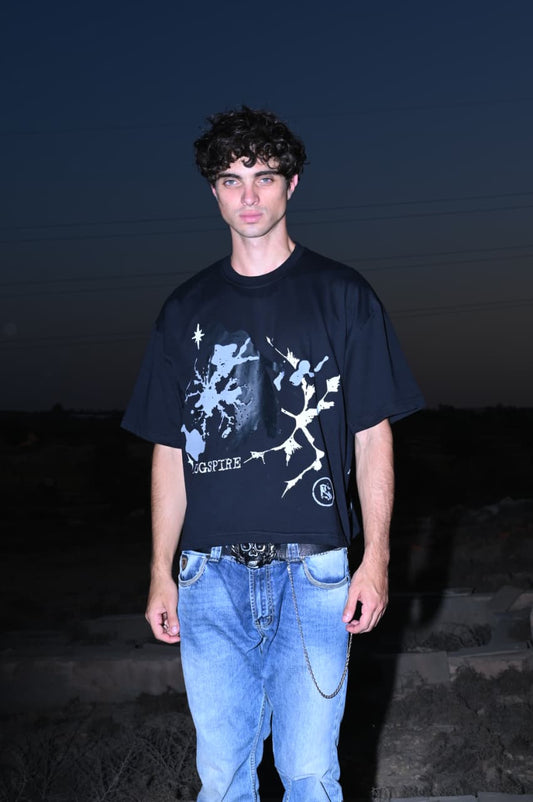 THE INKFALL SPECTER BLACK BOXY TEE