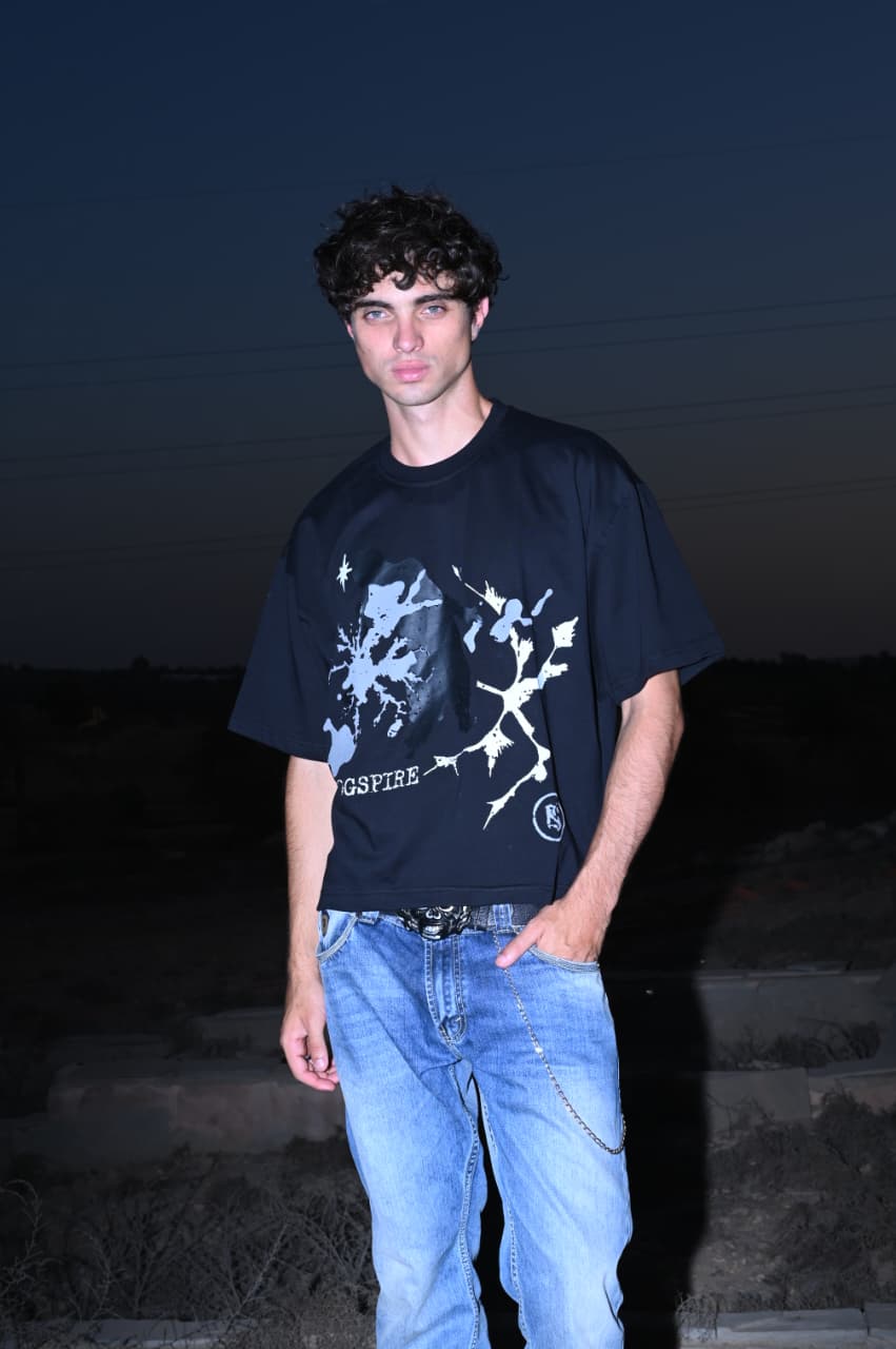 THE INKFALL SPECTER BLACK BOXY TEE
