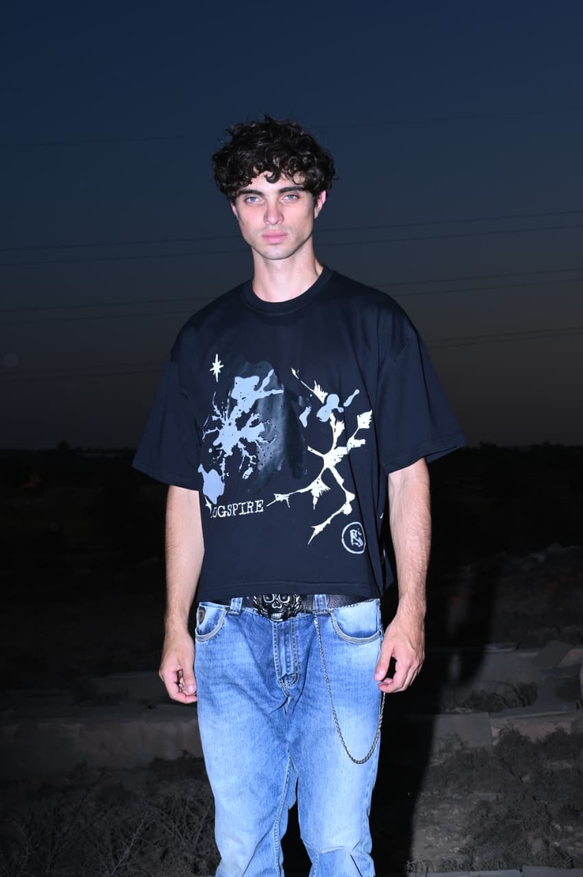 THE INKFALL SPECTER BLACK BOXY TEE