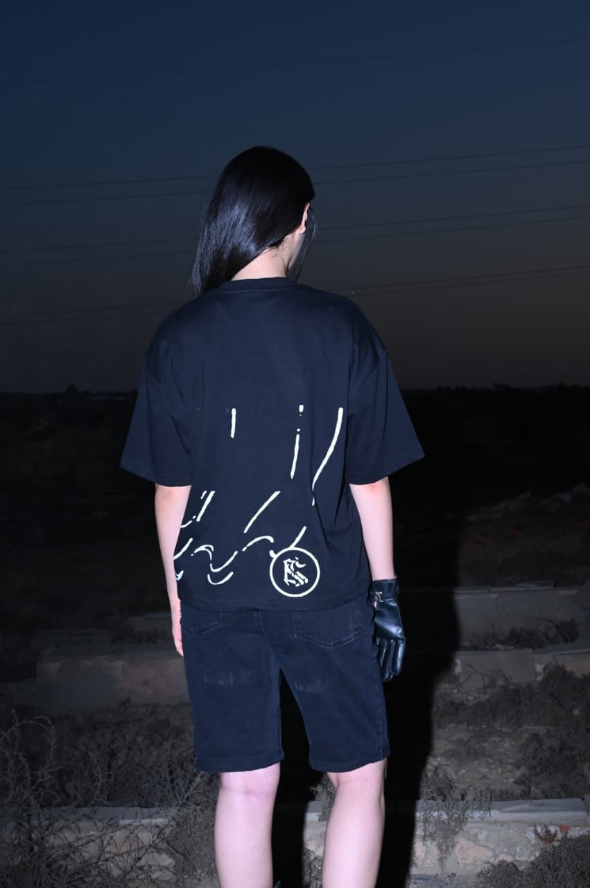 THE INKFALL SPECTER BLACK BOXY TEE