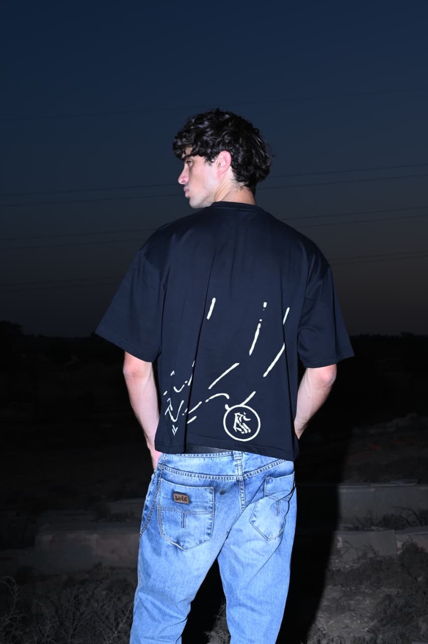THE INKFALL SPECTER BLACK BOXY TEE