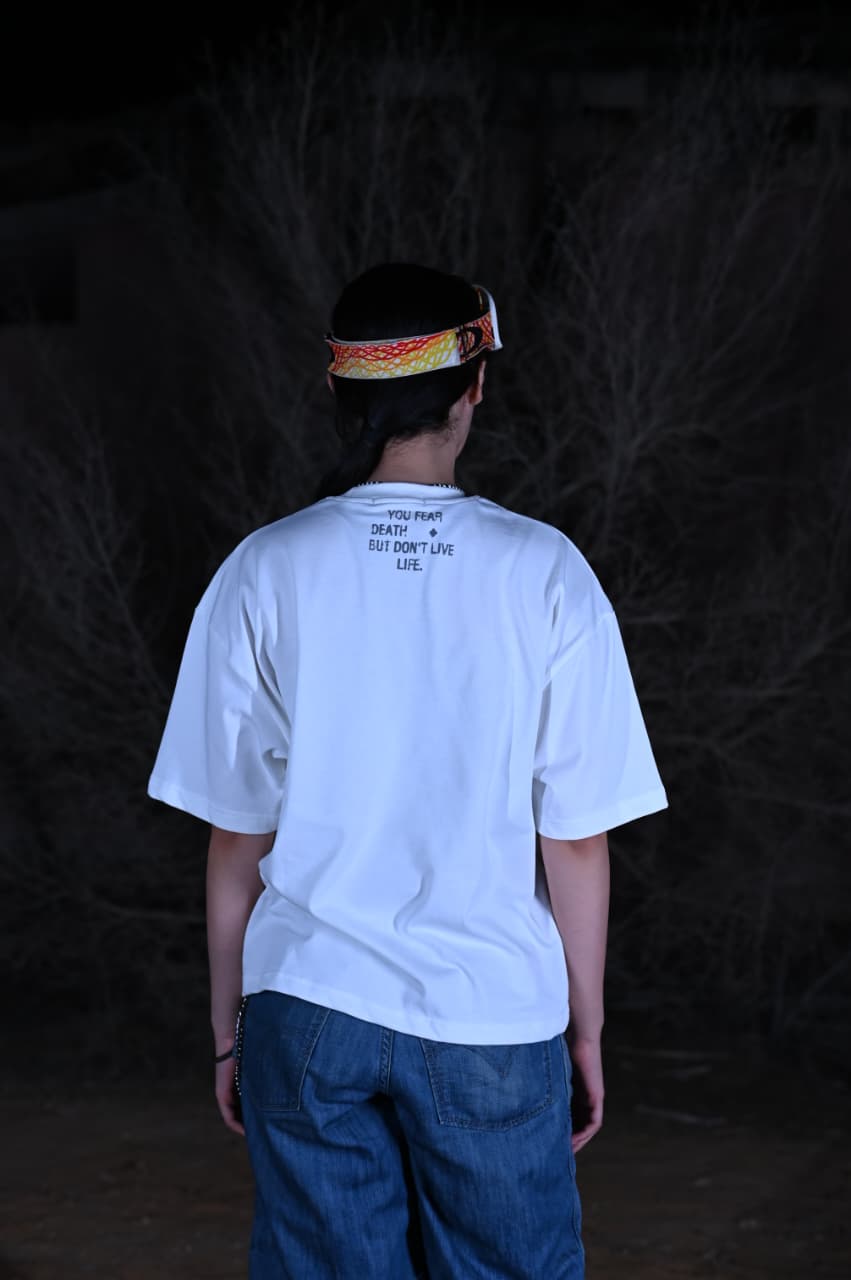 THE LOCKED PERCEPTION OFF-WHITE BOXY TEE