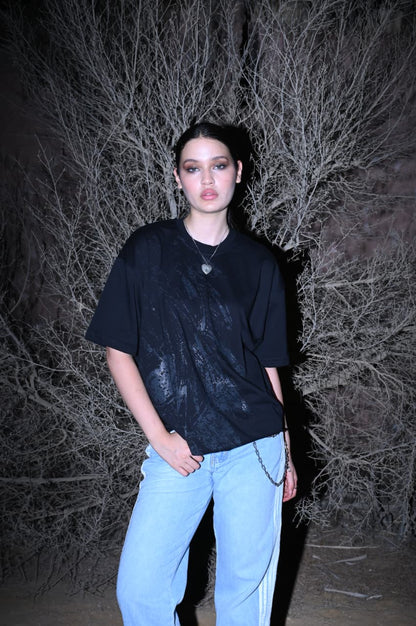 UNFINISHED GEORGIA BLACK BOXY TEE