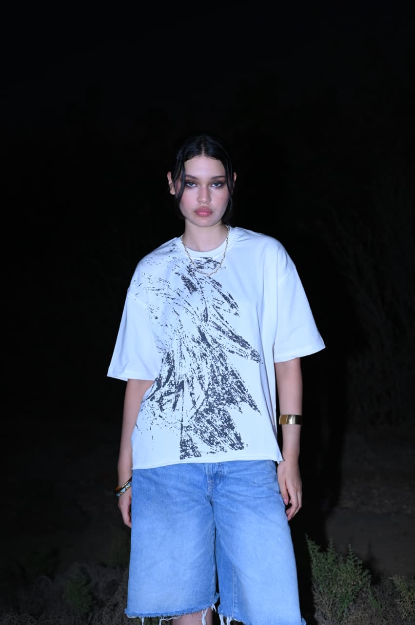 UNFINISHED GEORGIA OFF-WHITE BOXY TEE