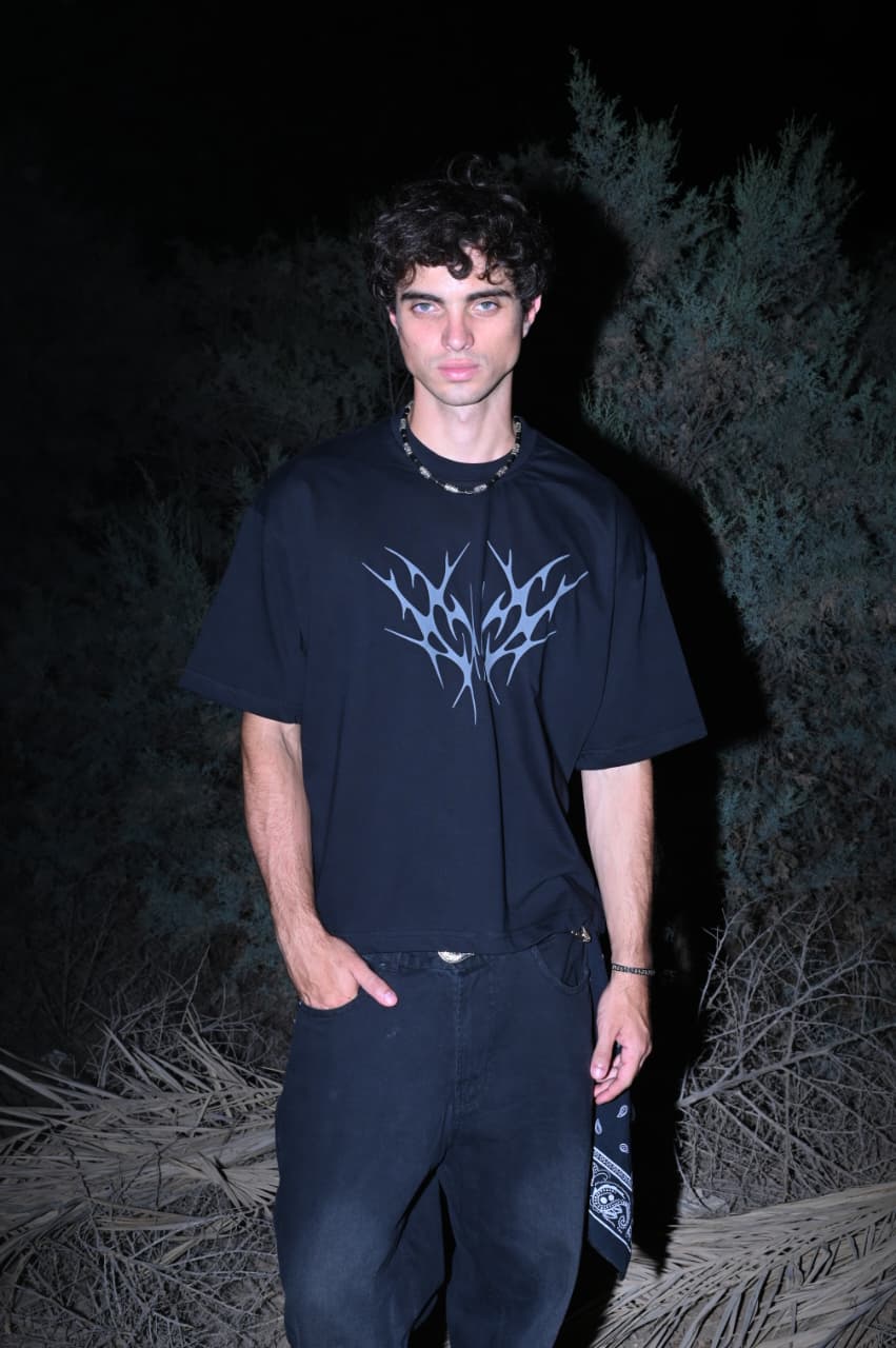THE SPINAL ECLIPSE BLACK BOXY TEE