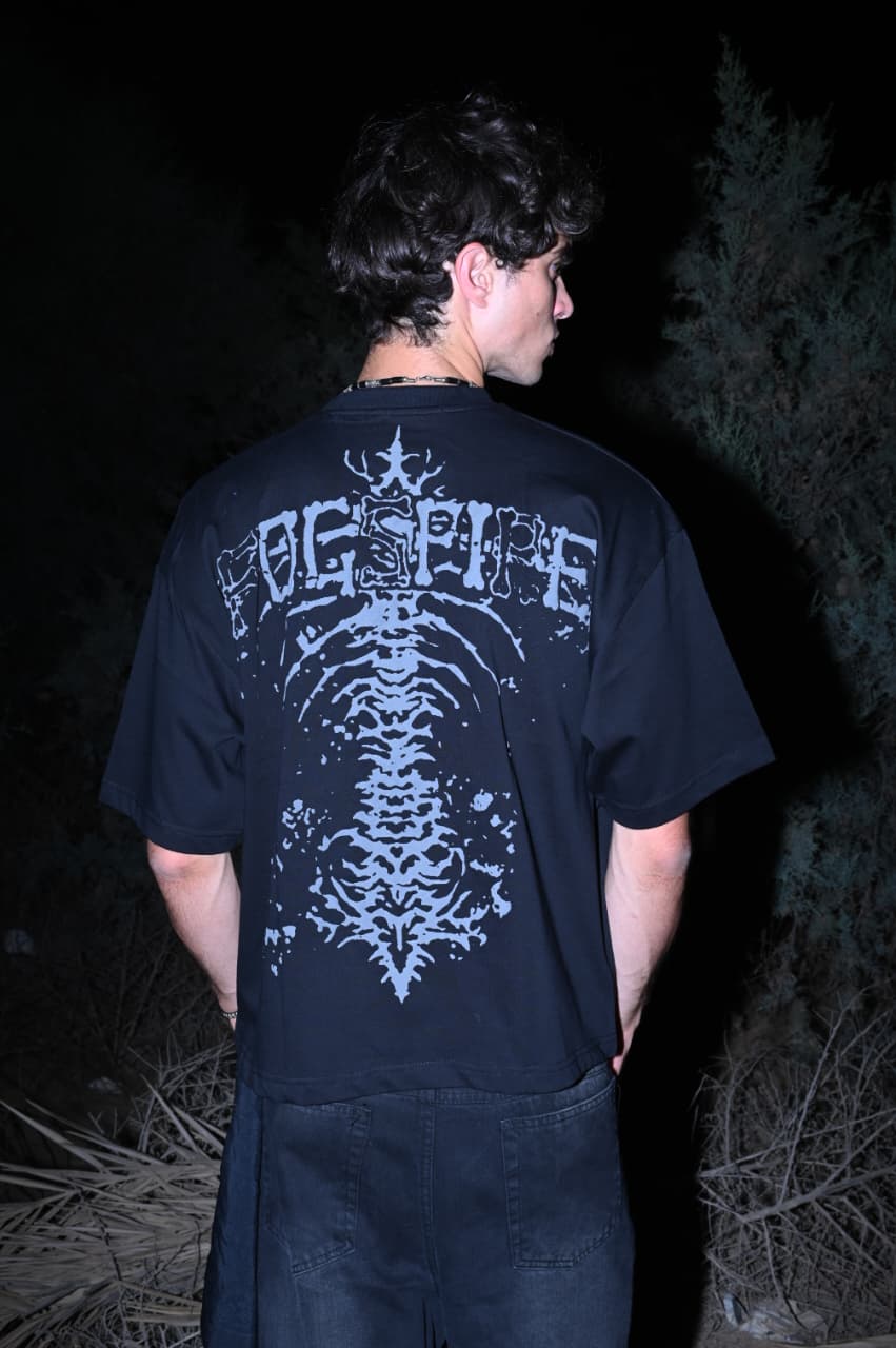 THE SPINAL ECLIPSE BLACK BOXY TEE