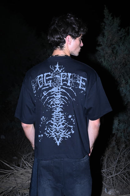 THE SPINAL ECLIPSE BLACK BOXY TEE