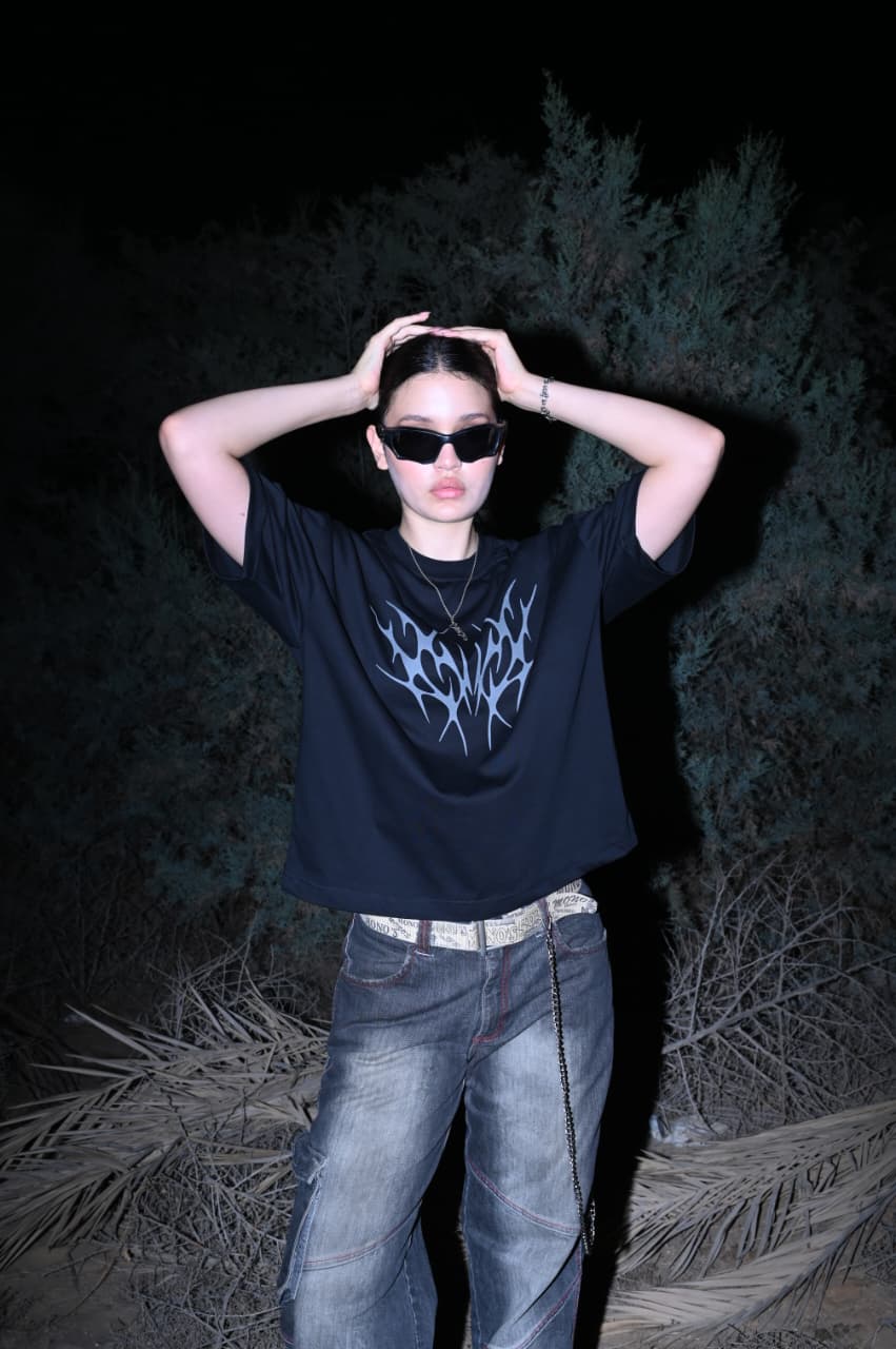 THE SPINAL ECLIPSE BLACK BOXY TEE