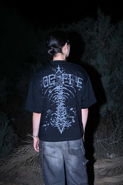 THE SPINAL ECLIPSE BLACK BOXY TEE