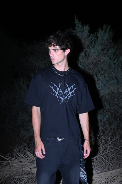 THE SPINAL ECLIPSE BLACK BOXY TEE